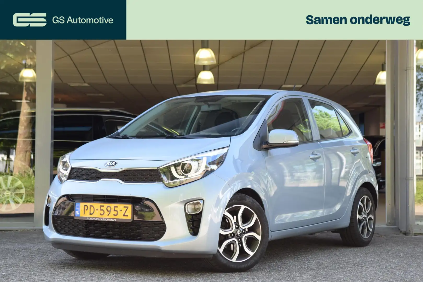 Kia Picanto 1.0 CVVT First Edition 1e eig. met Nav/Led/Cam/Lmv Blauw - 1