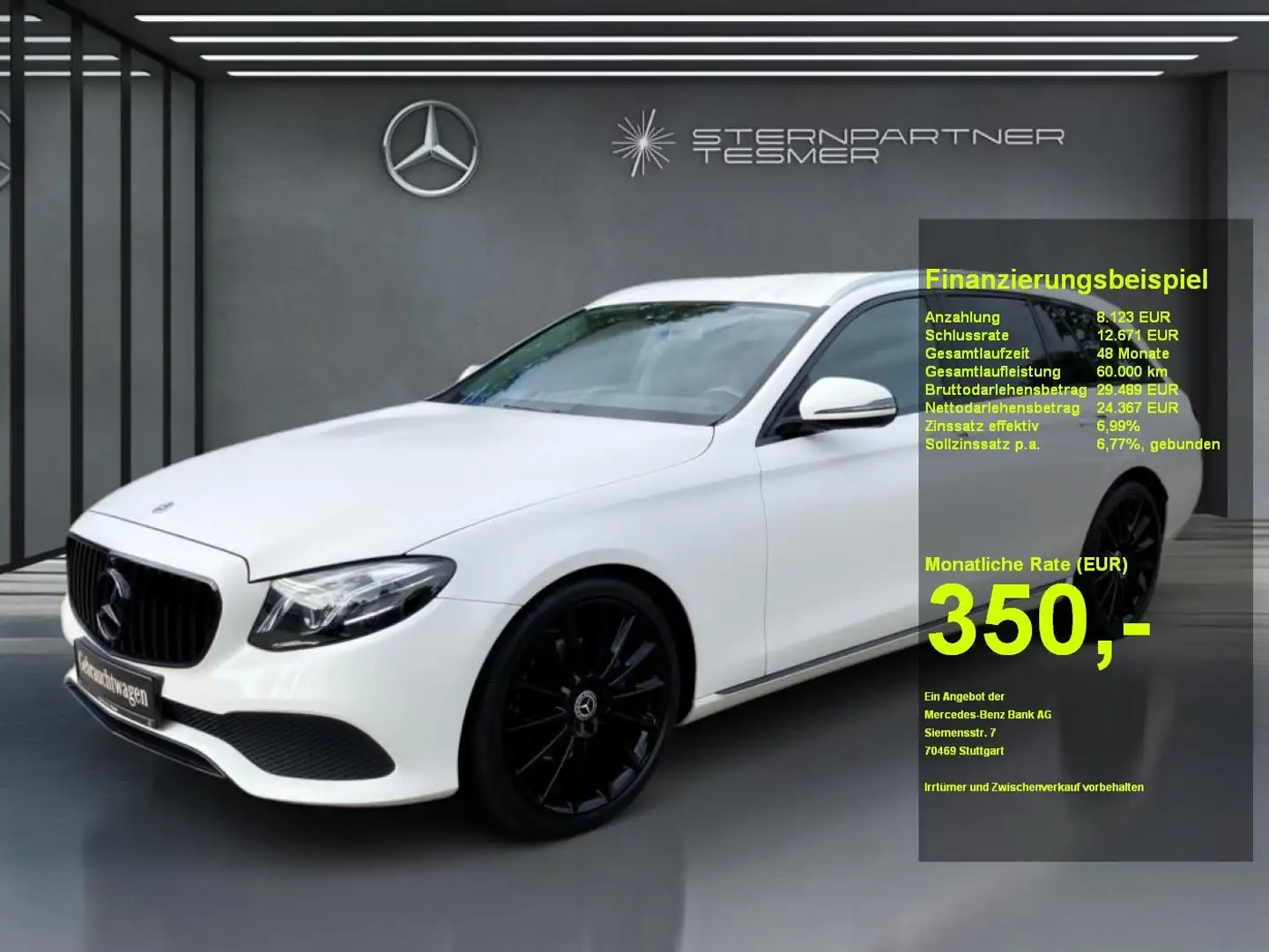 Mercedes-Benz E 300 d T +Avantgarde+AIRMATIC+WIDE+AHK+COMAND Weiß - 1