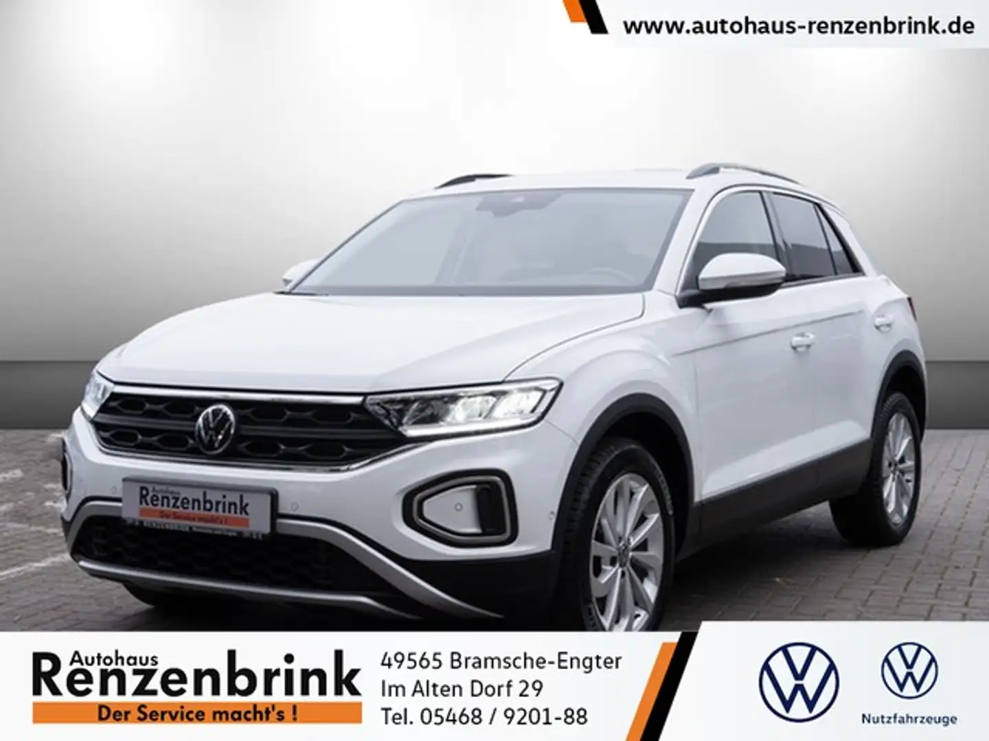 Volkswagen T-Roc Life TDI DSG AHK ACC LED Navi Sitzhzg. Fahreras... Weiß - 1