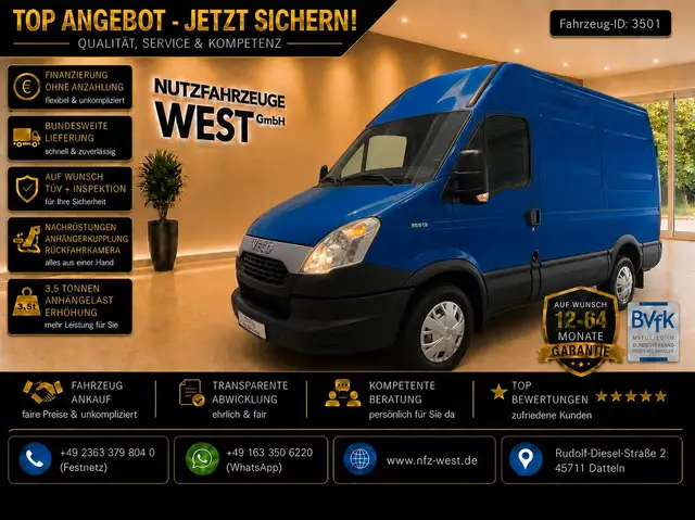 Iveco Daily 35s13 Hochdach*Garantie*AHK=3.500Kg*