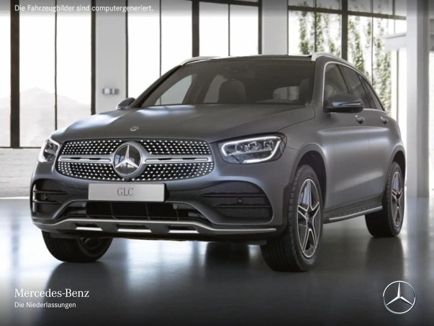 Mercedes-Benz GLC 300 de 4M AMG+PANO+360+AHK+LED+HUD+KEYLESS+9G Grijs - 2