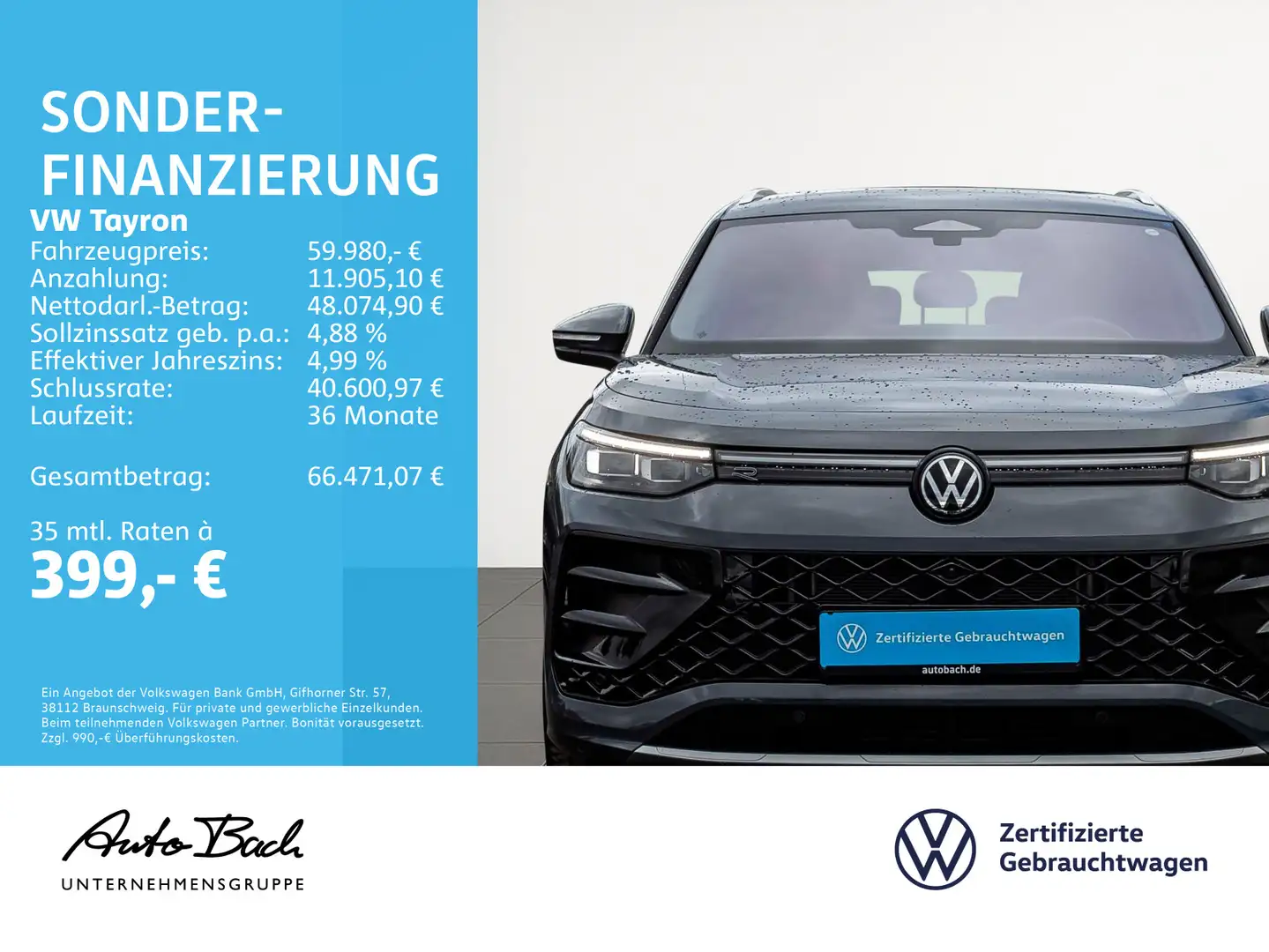 Volkswagen Tayron 2.0 TDI "R-Line" 4M DSG Navi LED Standhzg Grau - 2