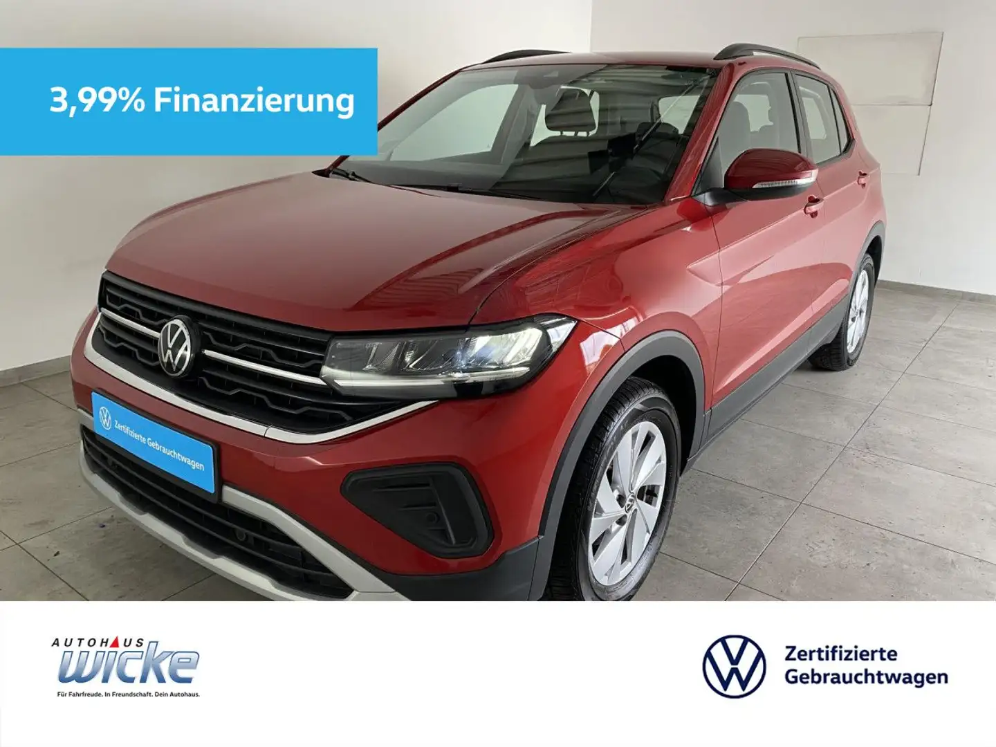 Volkswagen T-Cross 1.0 TSI Life CONNECT KLIMA PDC LED SITZHEI Rood - 1