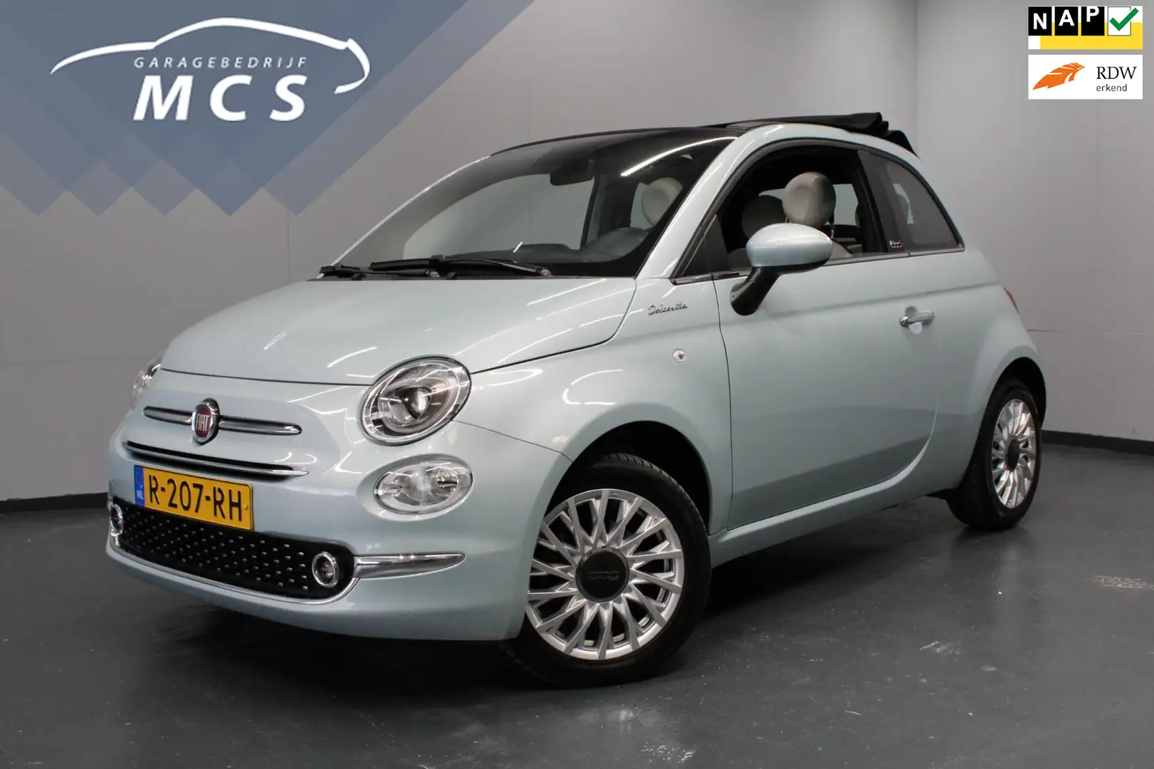 Fiat 500C 1.0 Hybrid Dolcevita / Verde Rugiada / Cabrio / Le Groen - 1