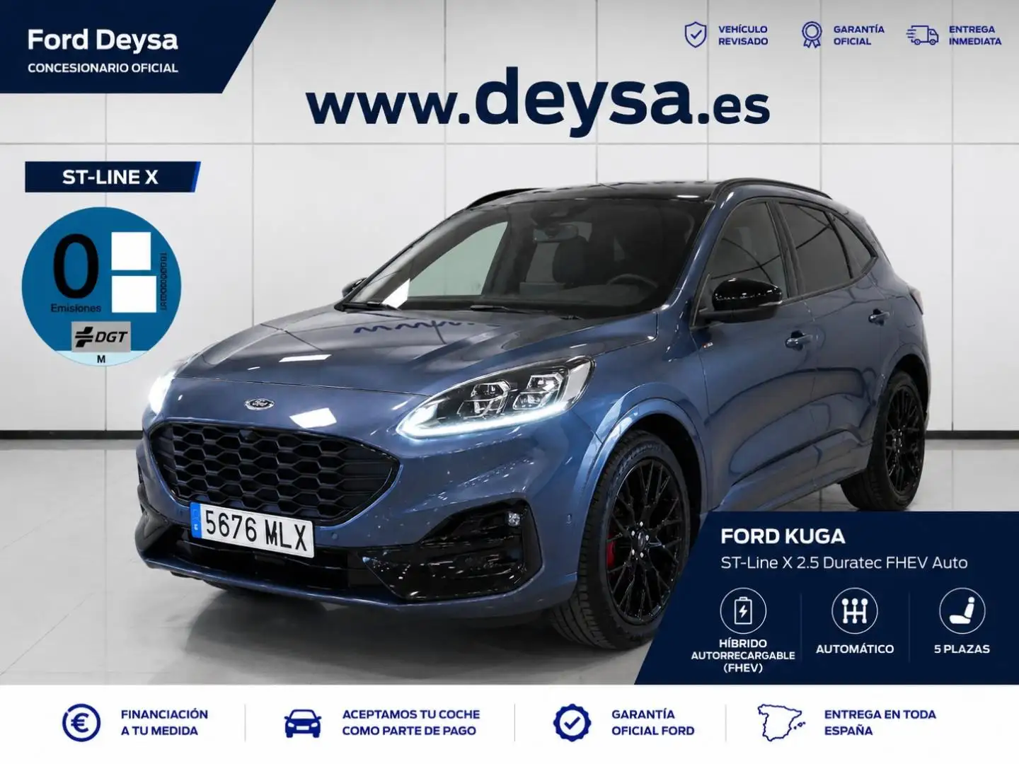 Ford Kuga ST-Line X 2.5 Duratec FHEV Auto Azul - 2