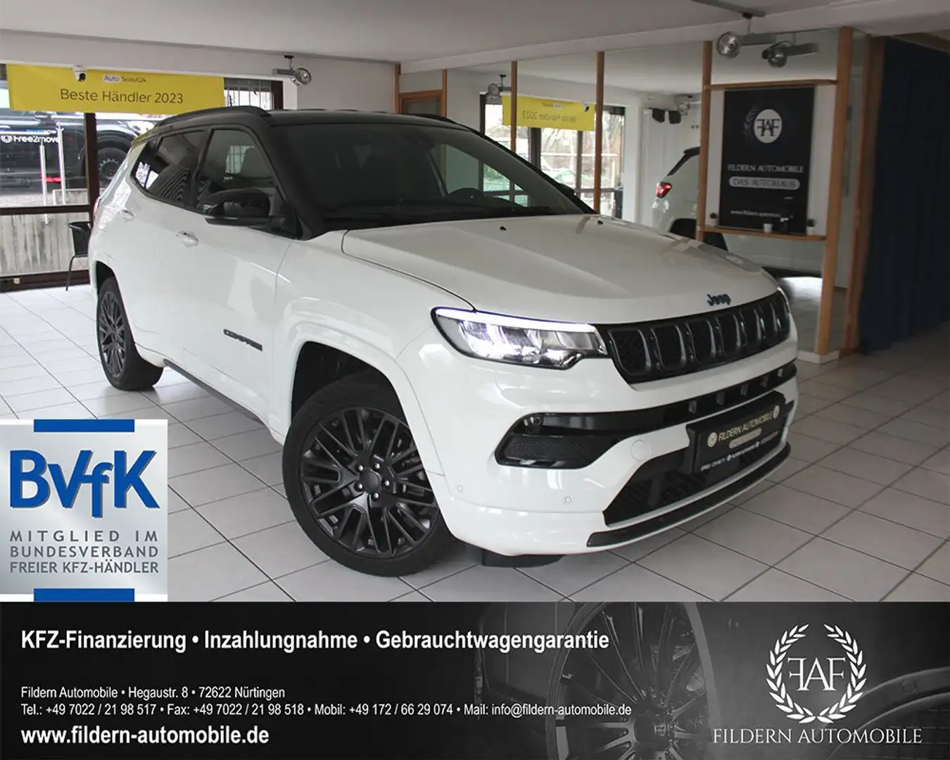 Jeep Compass S xe4 Plug-In Hybrid*LED*NAVI*ACC*KAMERA*UCONNECT Weiß - 1