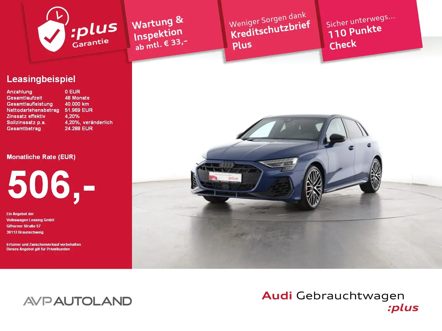 Audi S3 Sportback TFSI quattro S tronic SONOS|MATRIX Bleu - 1
