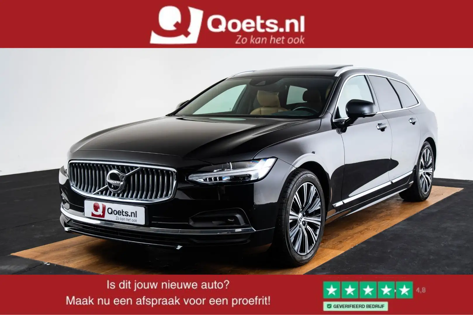Volvo V90 2.0 B5 Inscription Trekhaak - Panoramadak - Head U Zwart - 1