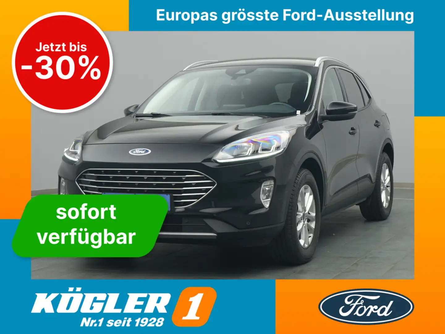 Ford Kuga Titanium 150PS/Winter-Paket/Klimaautomatik Zwart - 1
