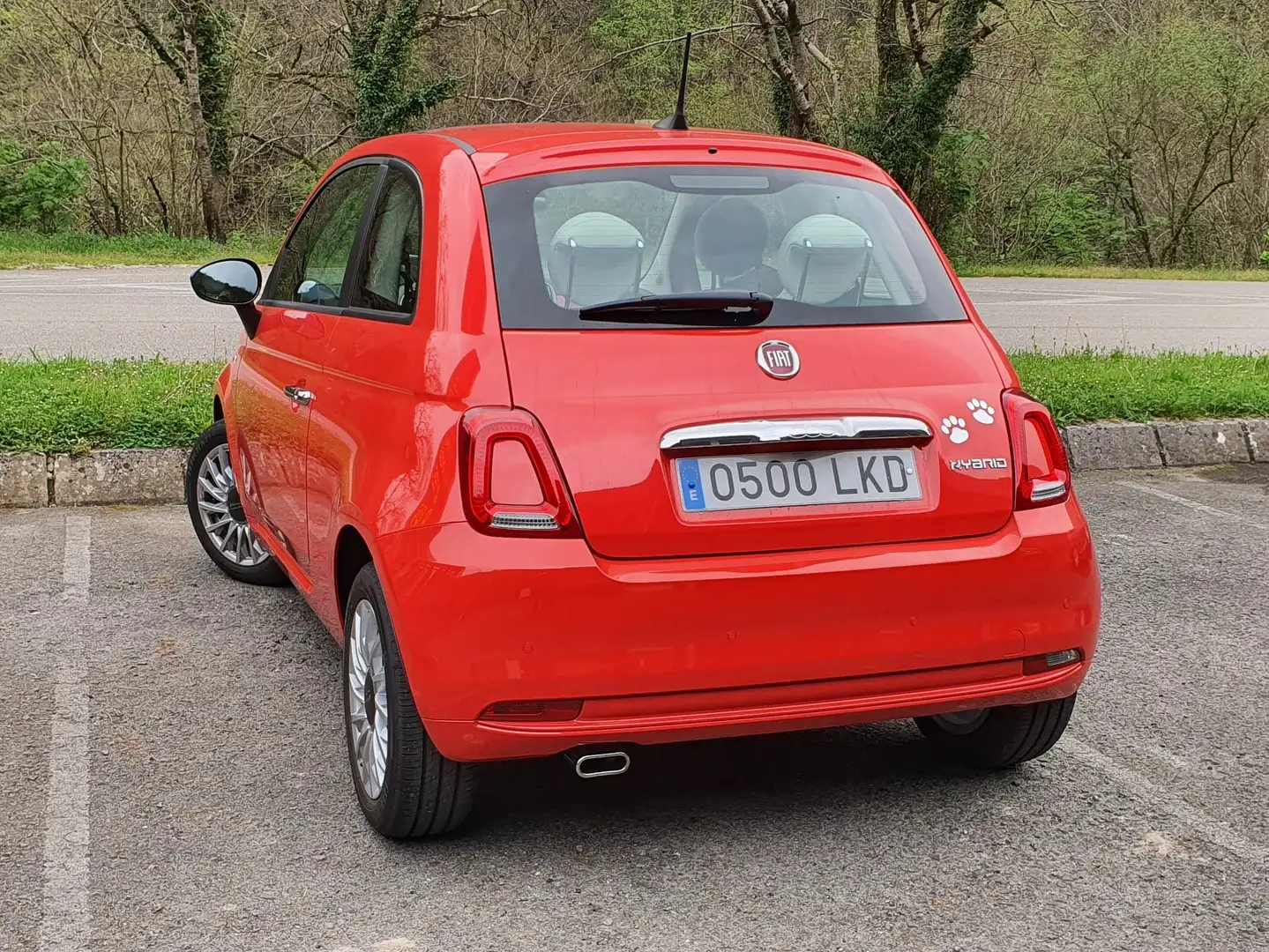 Fiat 500 Lounge Hibrido Rojo - 2