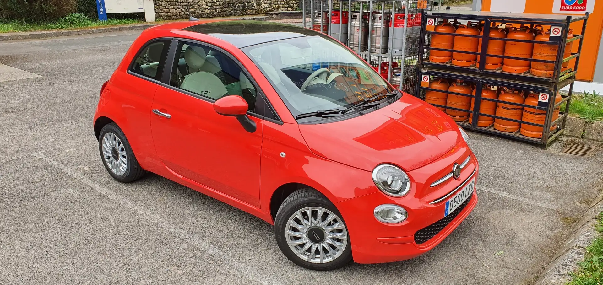 Fiat 500 Lounge Hibrido Rojo - 1
