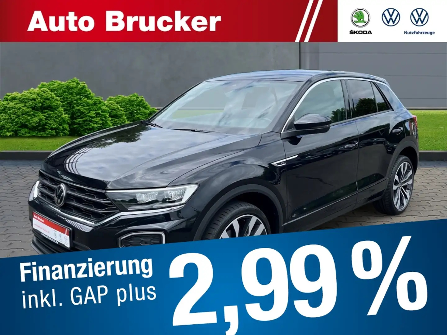 Volkswagen T-Roc Sport 4Motion 2.0 TSI AHK+LED+Rückfahrkamera+2-Zon Schwarz - 1