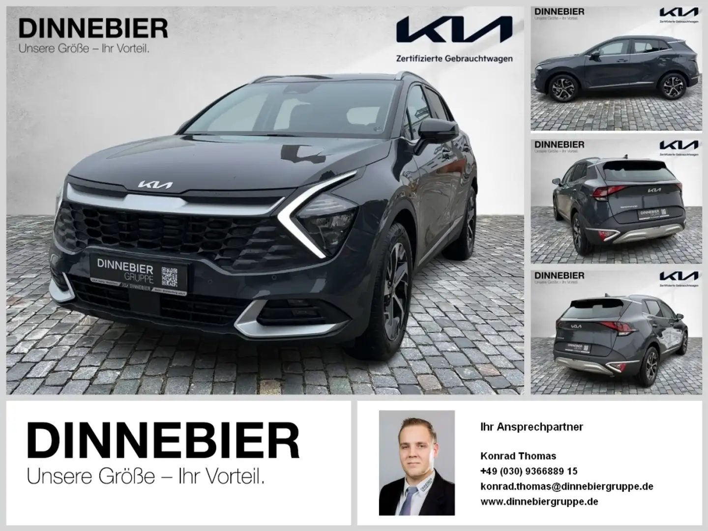 Kia Sportage 1.6T Ultimate Edition +LED+NAVI+KAMERA+ Grau - 1