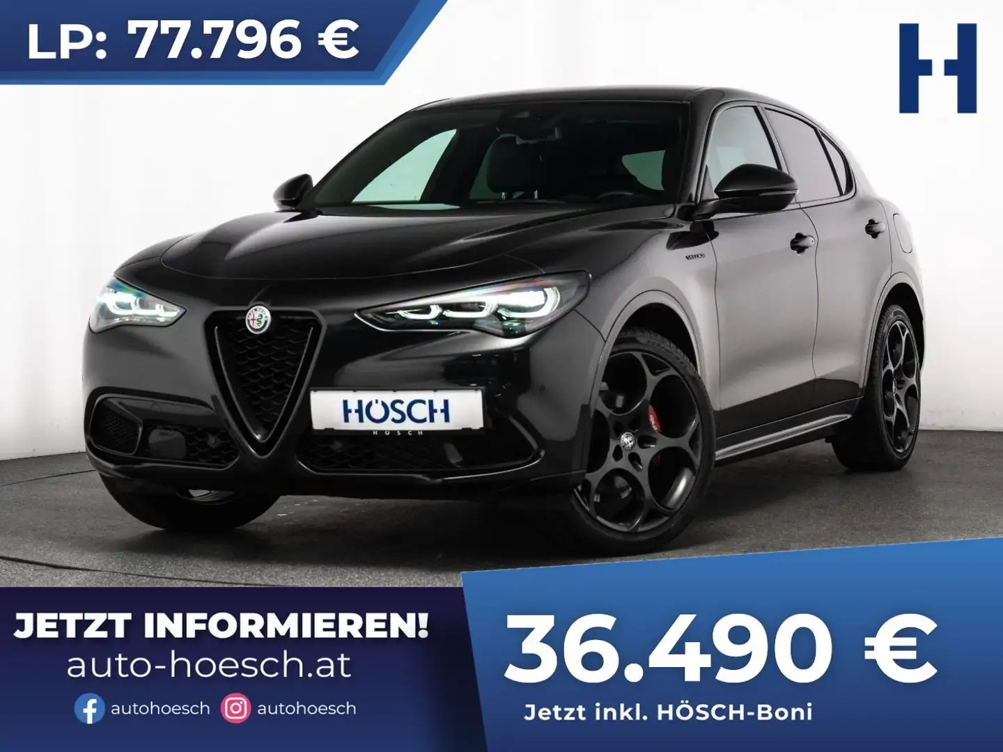 Alfa Romeo Stelvio Veloce 2.2 JTDM Q4 MATRIX ASSISTENZ 21 Zoll Schwarz - 1