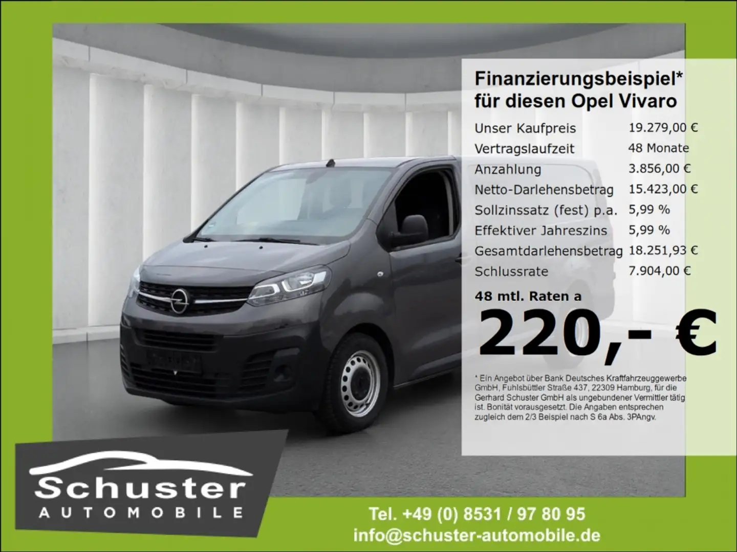 Opel Vivaro Kasten L3 Mixto 6-Sitze 2.0D*Tempom PDC Grau - 1