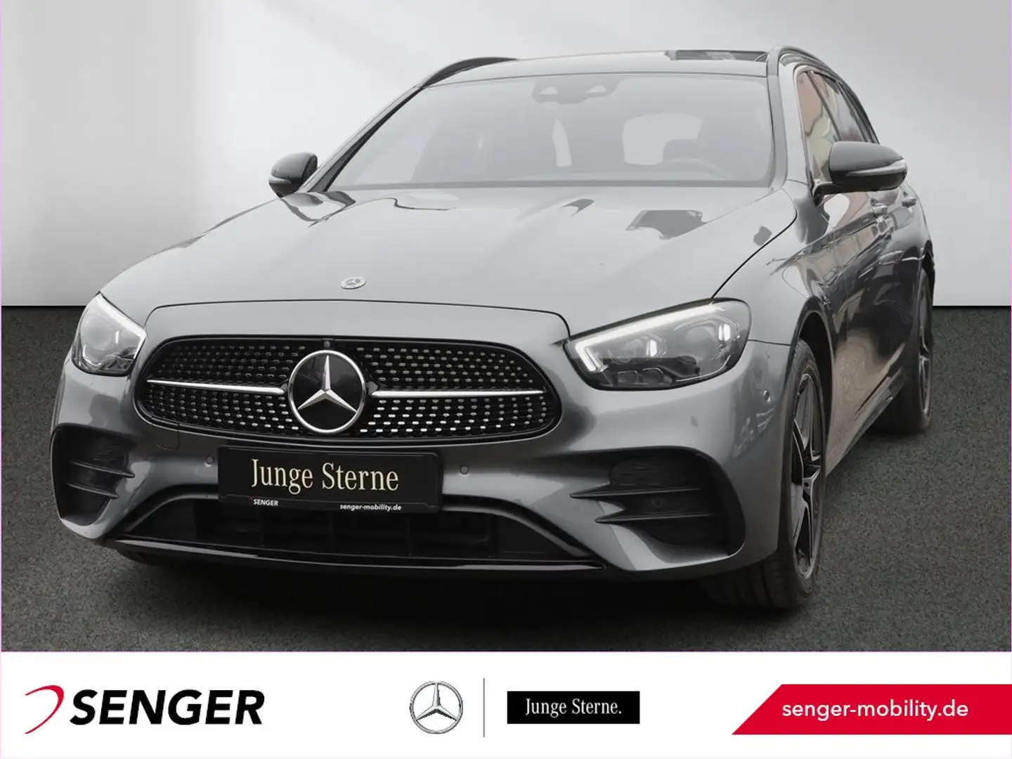 Mercedes-Benz E 300 e T AMG Distronic Multibeam 360°-K. Pano Gris - 1