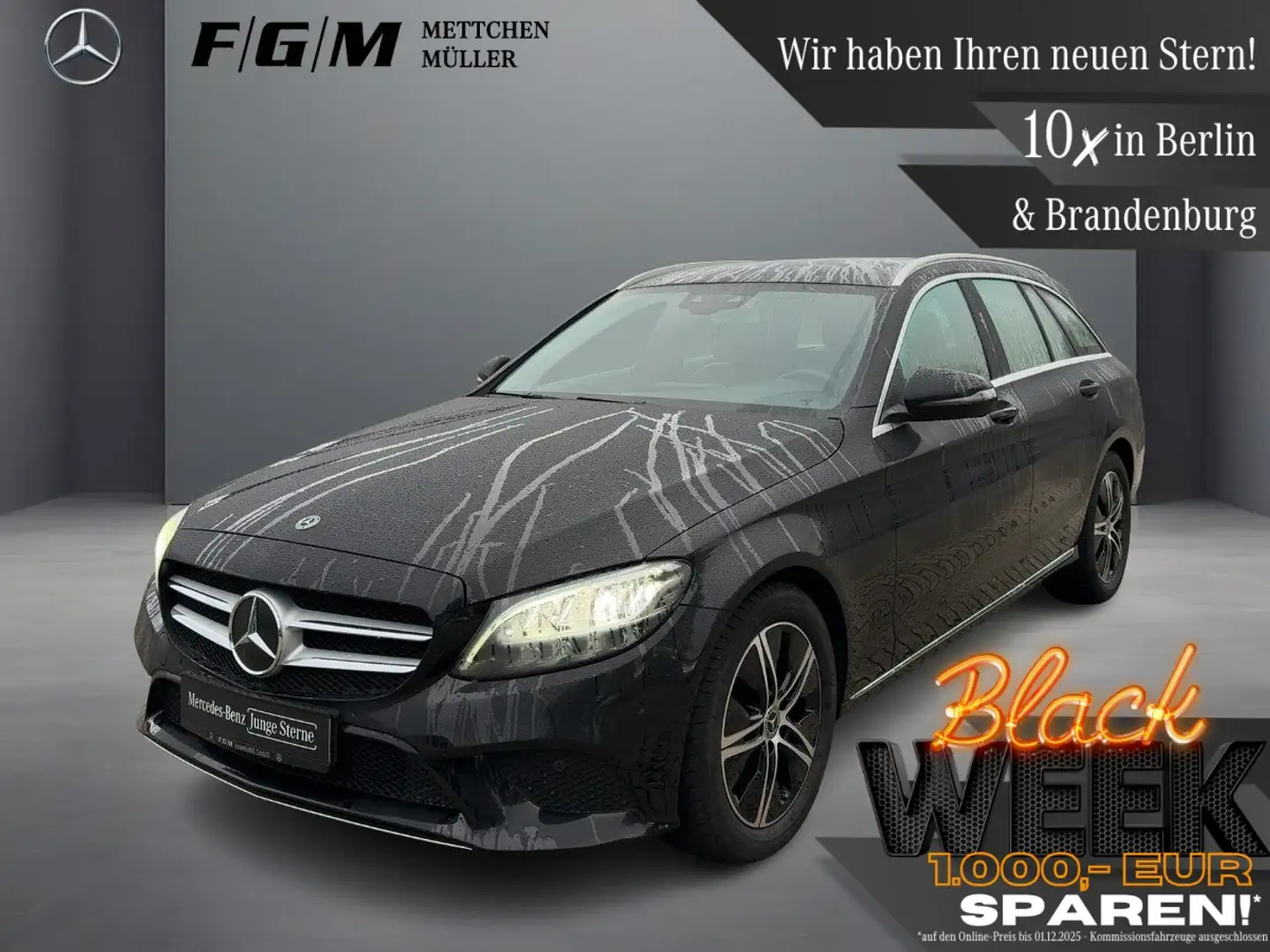 Mercedes-Benz C 180 T Avantgarde TWA|Sitzhz|Kam|LED|LMF|Navi Schwarz - 1