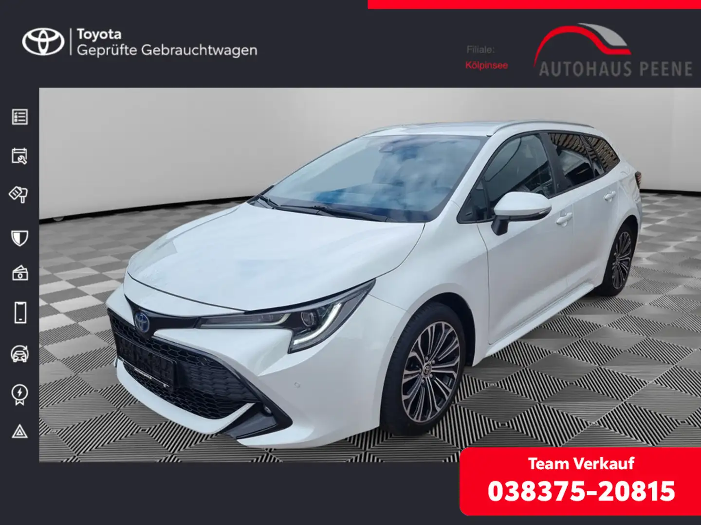Toyota Corolla Touring Sports 2.0 Hybrid Team D Blanc - 1