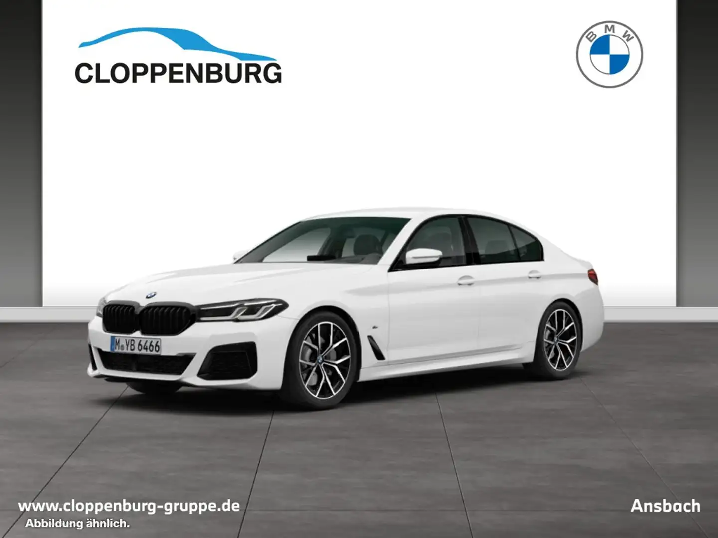 BMW 520 d M Sportpaket Head-Up+AHK+StHz+Navi+ACC+SHZ Weiß - 1