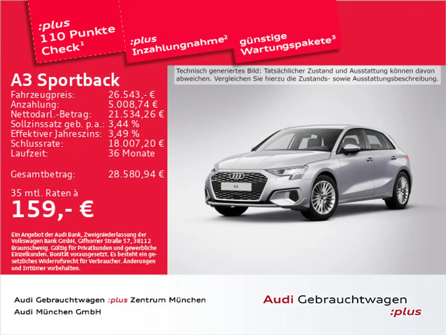 Audi A3 35 TFSI advanced PDC/SitzHzg Argent - 1