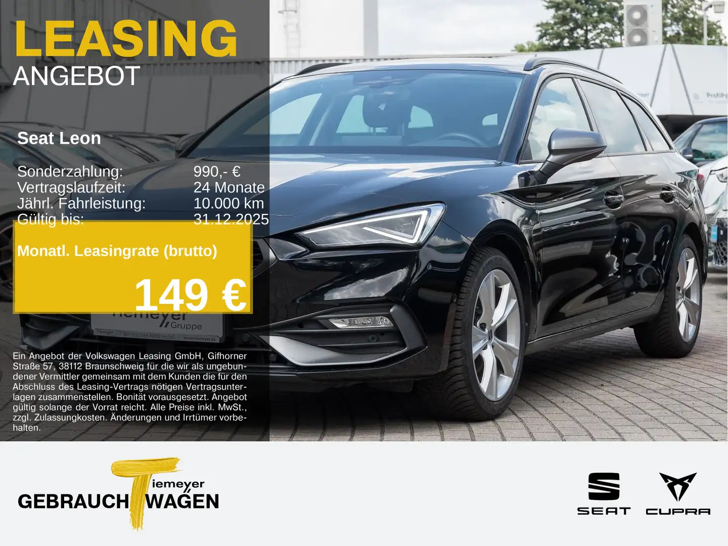 SEAT Leon Sportstourer 1.5 eTSI DSG FR MOD-2025 MATRI Noir - 1