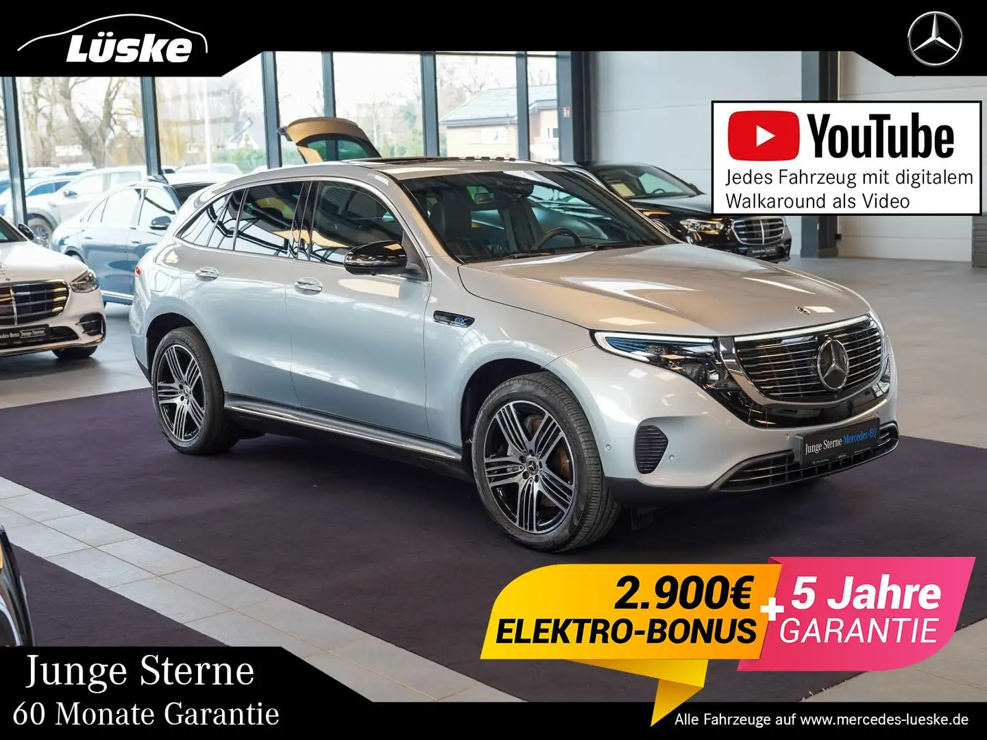 Mercedes-Benz EQC 400 EQC 400 4M BONUS Schiebedach Burmester DISTRONIC Срібний - 1