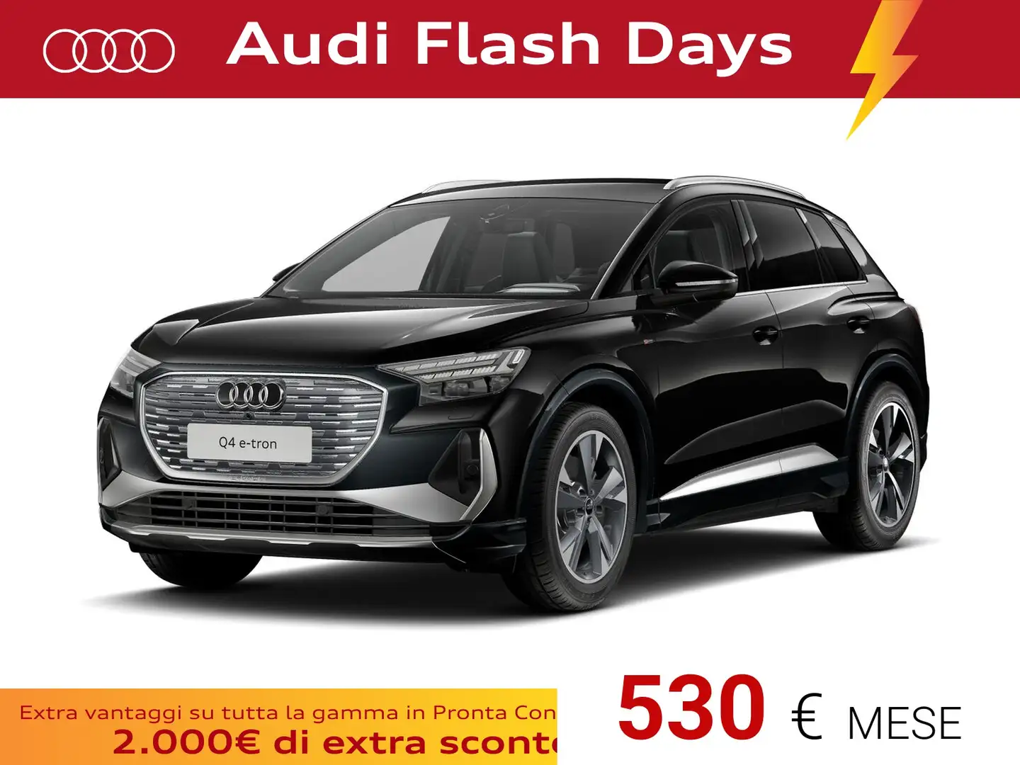 Audi Q4 e-tron 45 s line edition Zwart - 1