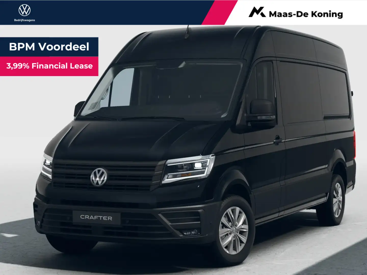 Volkswagen Crafter Bedrijfswagens 35 Exclusive 2.0TDi 140pk Automaat Zwart - 1