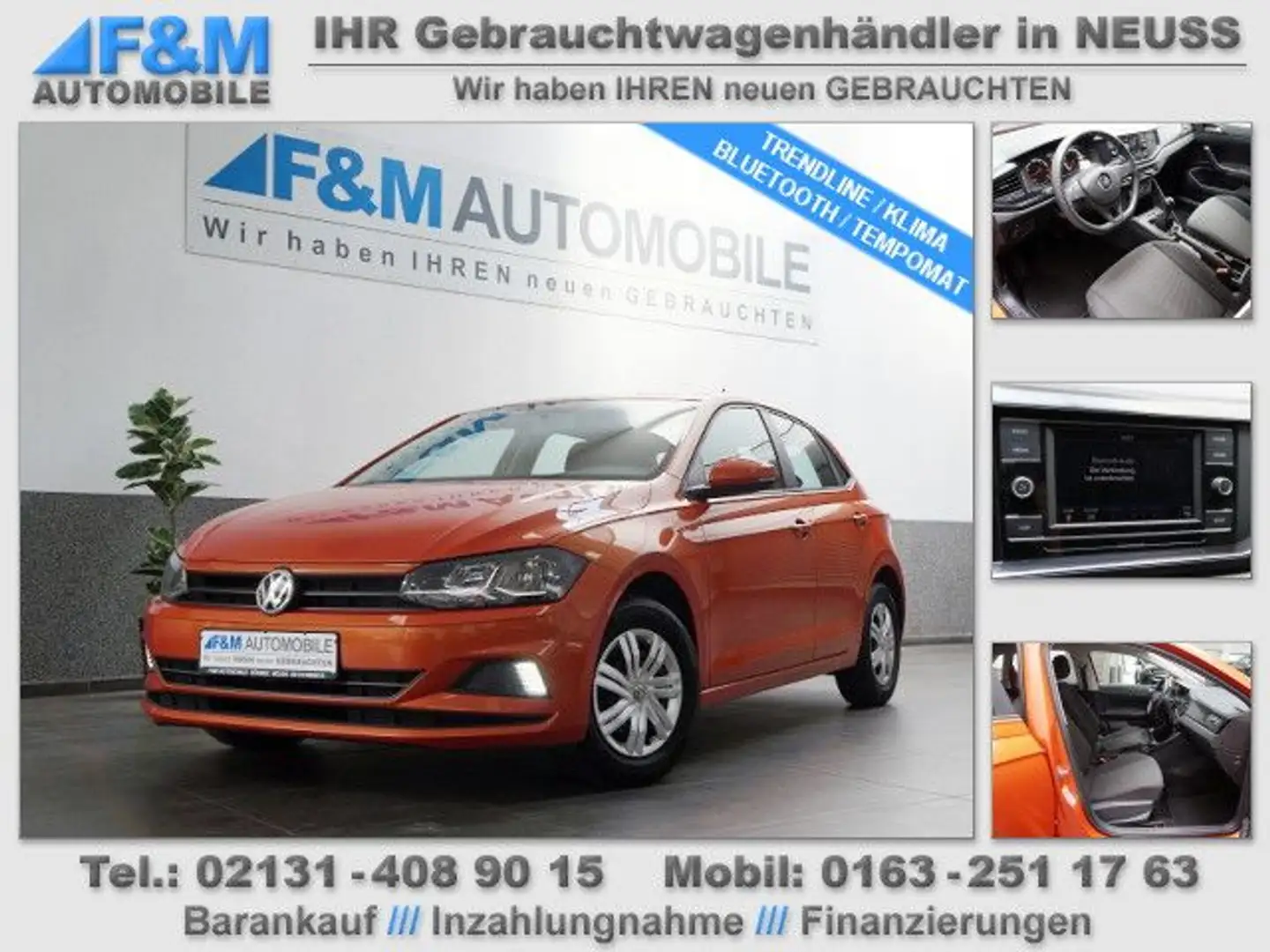 Volkswagen Polo 1.0 59kW Trendline Klima Bluetooth Orange - 1