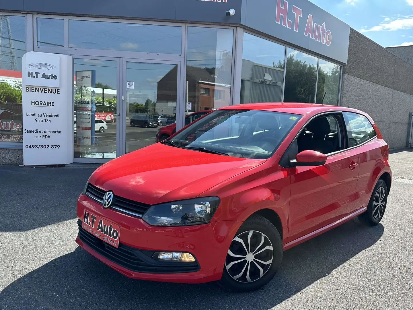 Volkswagen Polo 1.2 TSI/ Boite automatique DSG/Airco/Euro 6b Rouge - 1