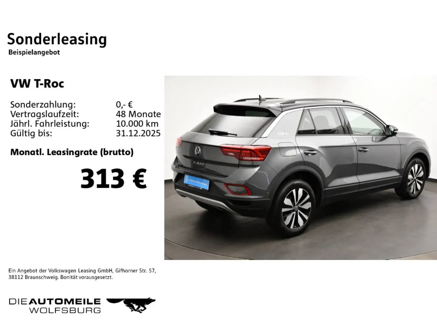 Volkswagen T-Roc 2.0 TDI DSG Goal LED+/ACC/AHK Grau - 2