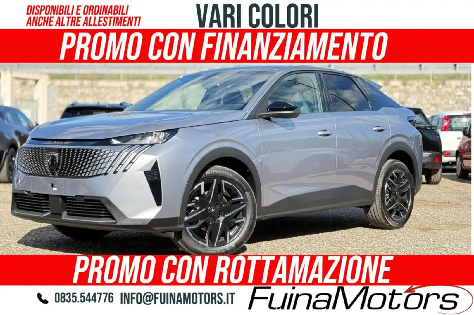 Peugeot 3008 Hybrid 145 e-DCS6 Allure Grigio - 1