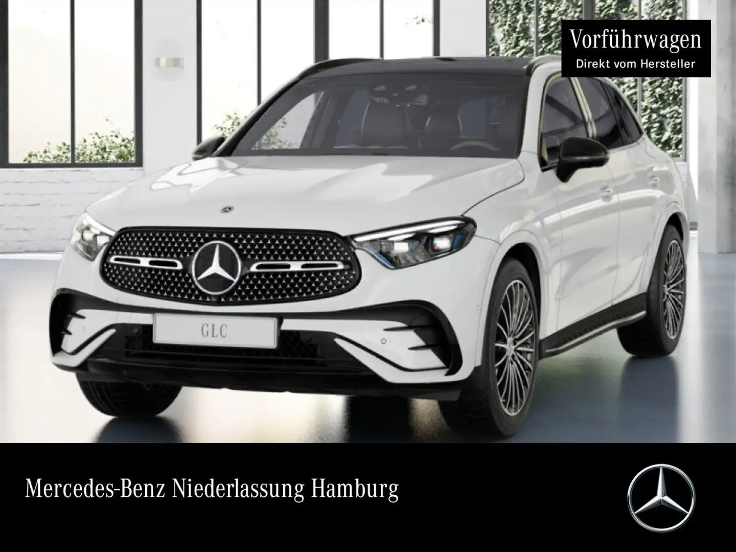 Mercedes-Benz GLC 300 d 4M AMG+NIGHT+PANO+360+AHK+BURMESTER+9G Weiß - 1