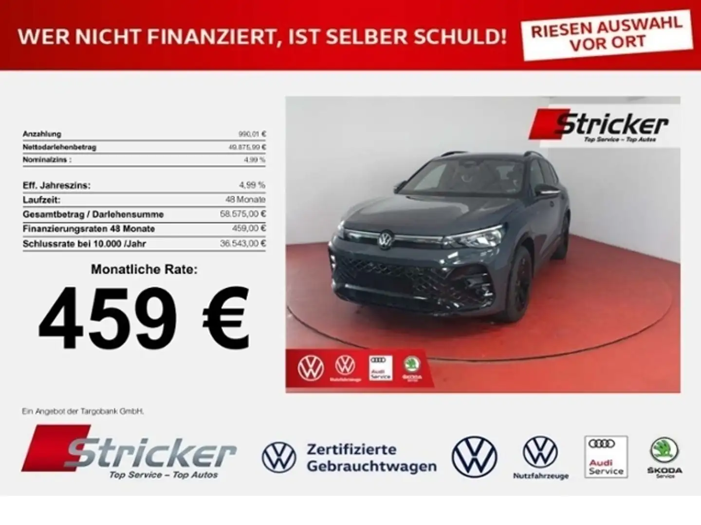 Volkswagen Tiguan eHybrid 11.230€ Rabatt! Black Style AHK WR Gris - 1