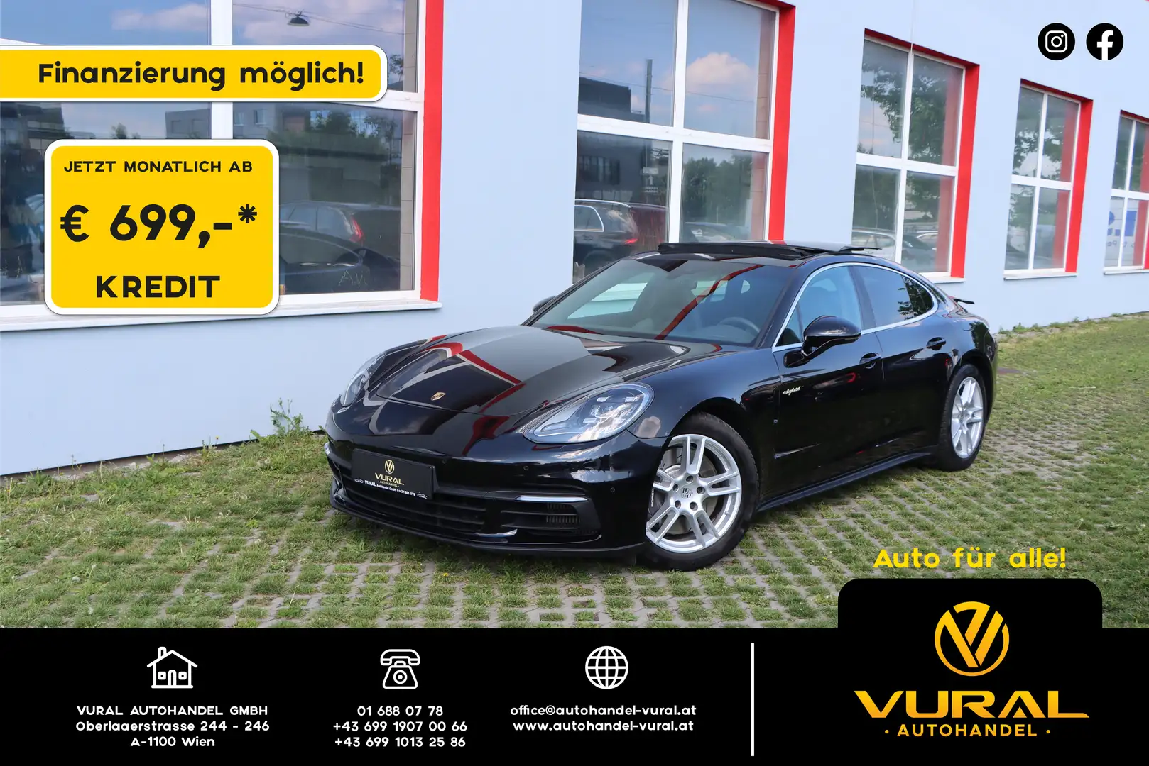 Porsche Panamera 4 E-Hybrid | PANORAMA | LEDER | PDLS+ |Spurhalteas Schwarz - 1