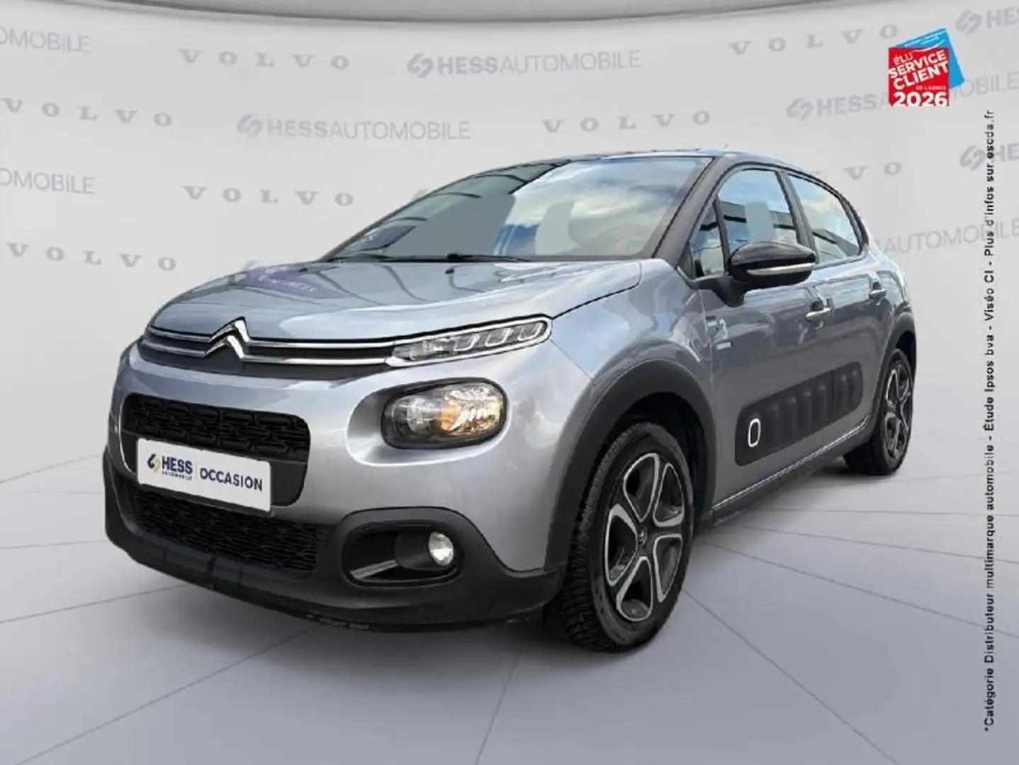 Citroen C3 PureTech 110ch Graphic S/S E6.d 6cv Attelage Gris - 1