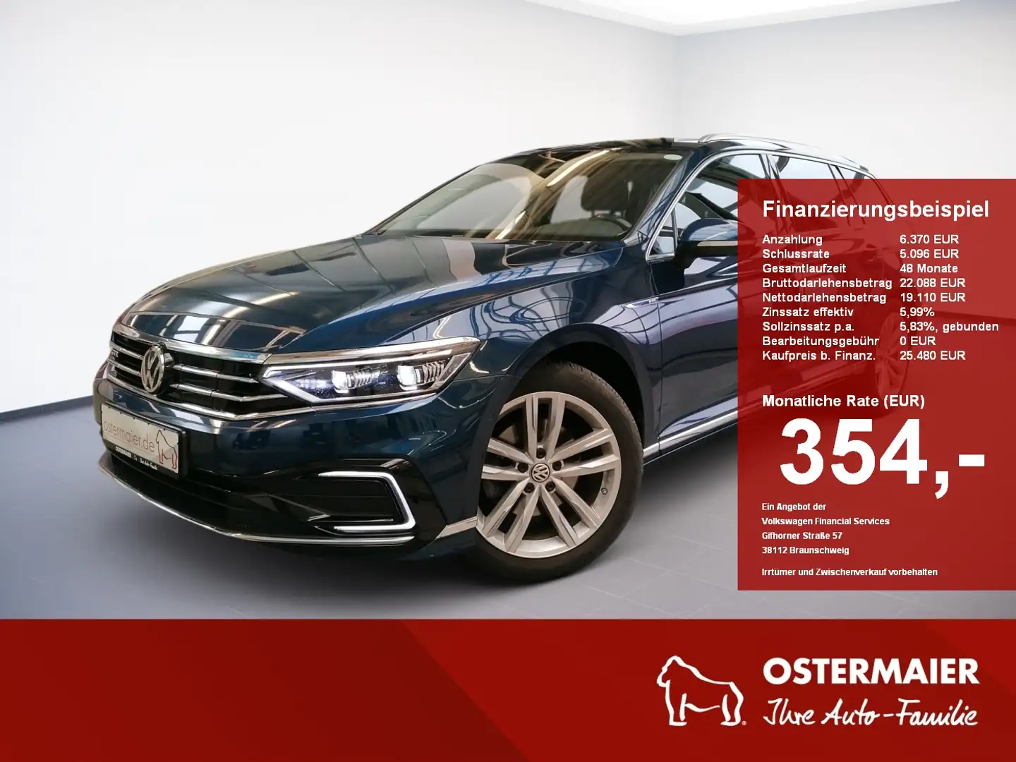 Volkswagen Passat GTE R-Line 1.4TSI DCC.IQ.360°.STHZG.DYNA.DSG.NAV.V Blau - 1
