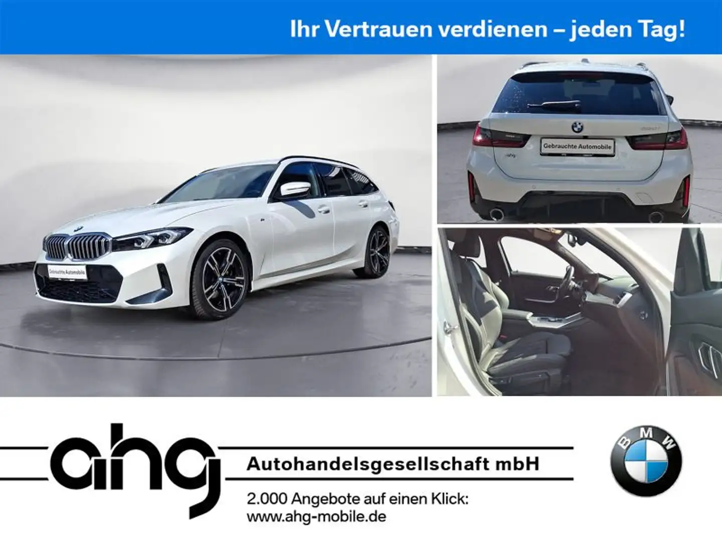 BMW 320 i Touring Auto M Sportpaket Sport Aut. HIFI Wit - 1