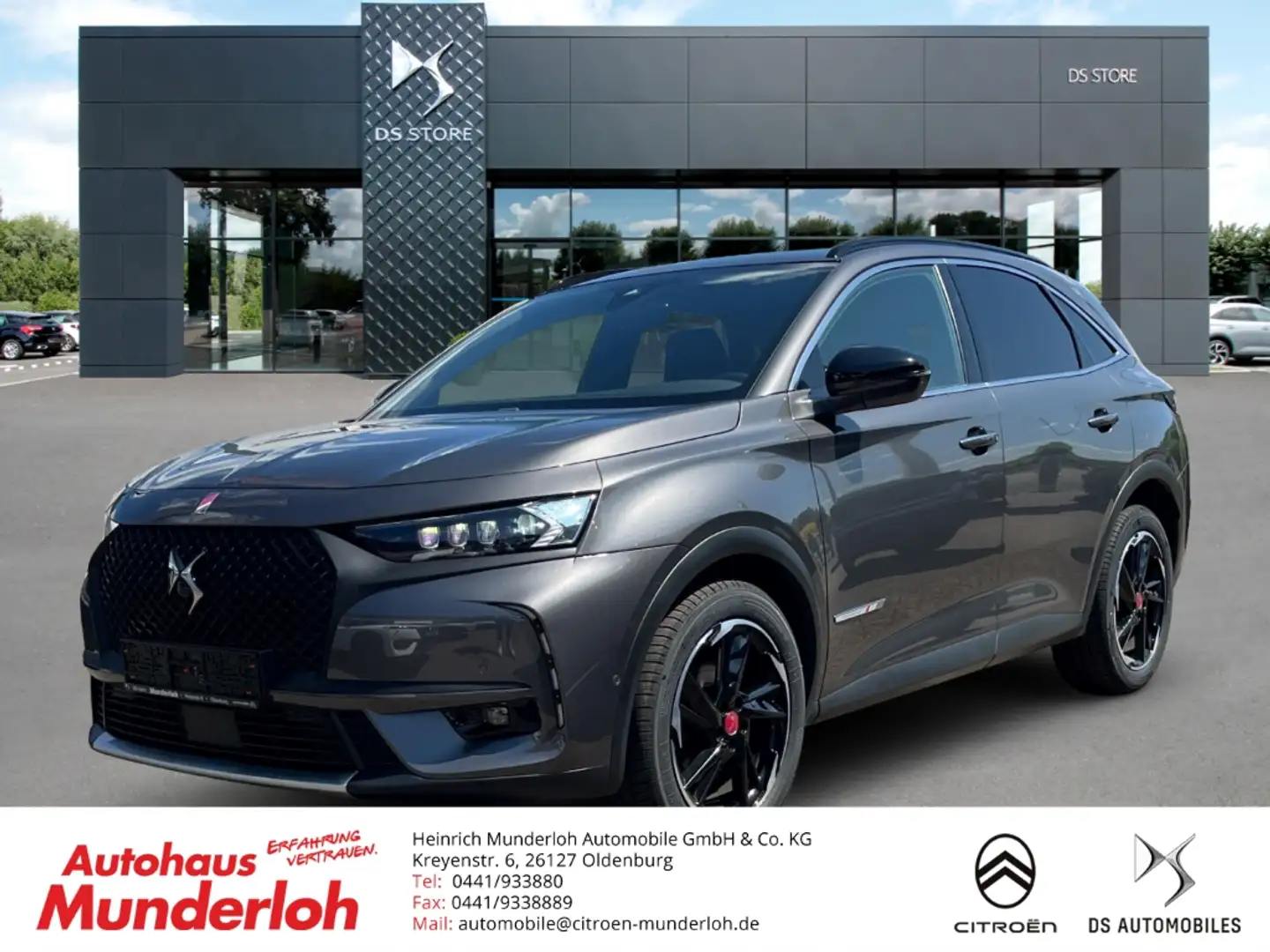 DS Automobiles DS 7 Crossback BlueHDI 130 PERFORMANCE LINE Navi Nachtsicht LED Gris - 1