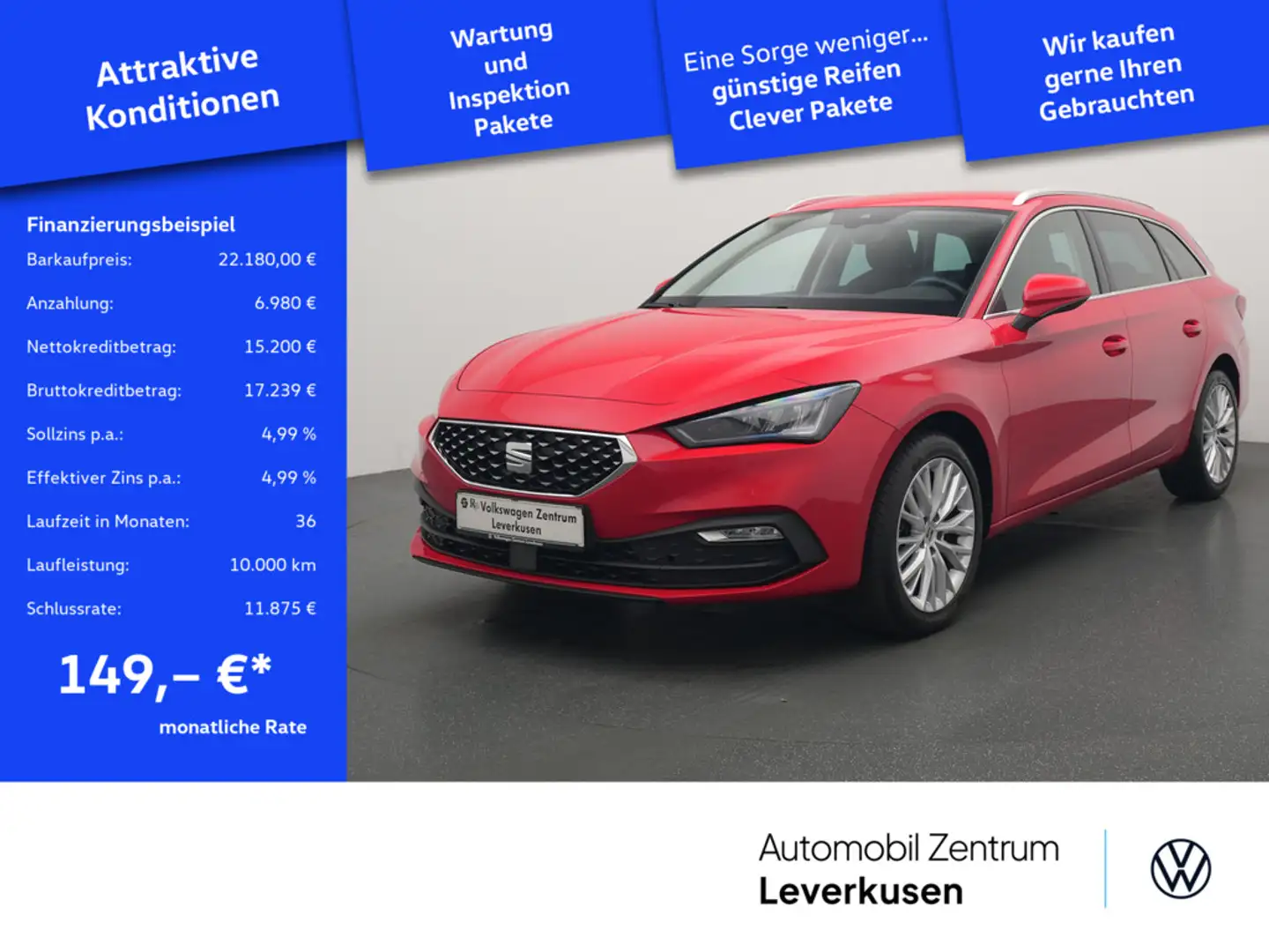 SEAT Leon ST Xcellence DSG CARPLAY VIRT AHK LED PD Rot - 1