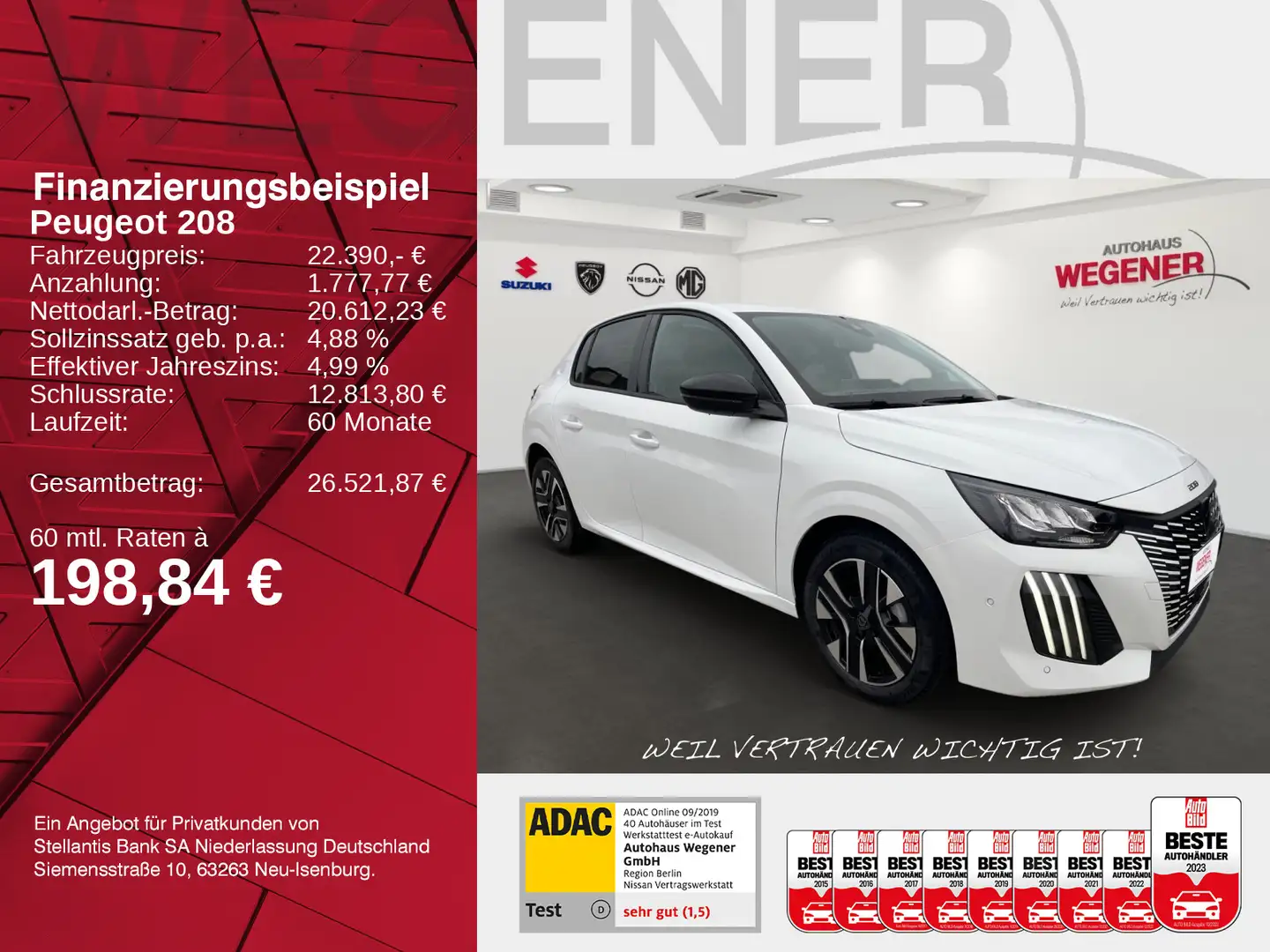 Peugeot 208 Allure 100 1.2 PureTech *Kamera*SHZ*LED* Weiß - 2
