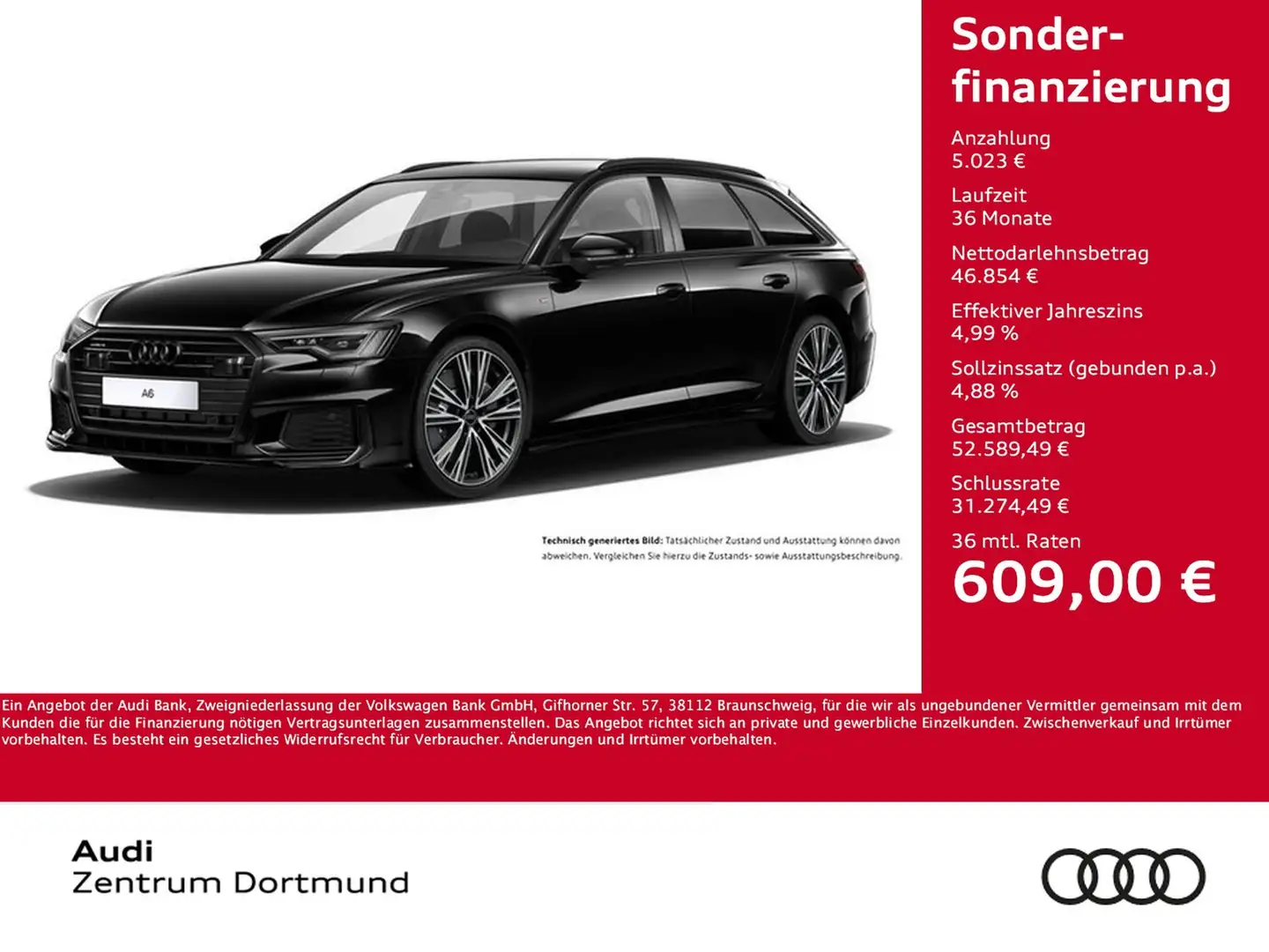 Audi A6 Avant 55 quattro S LINE BLACKPAK CAM ACC LM20 Schwarz - 1