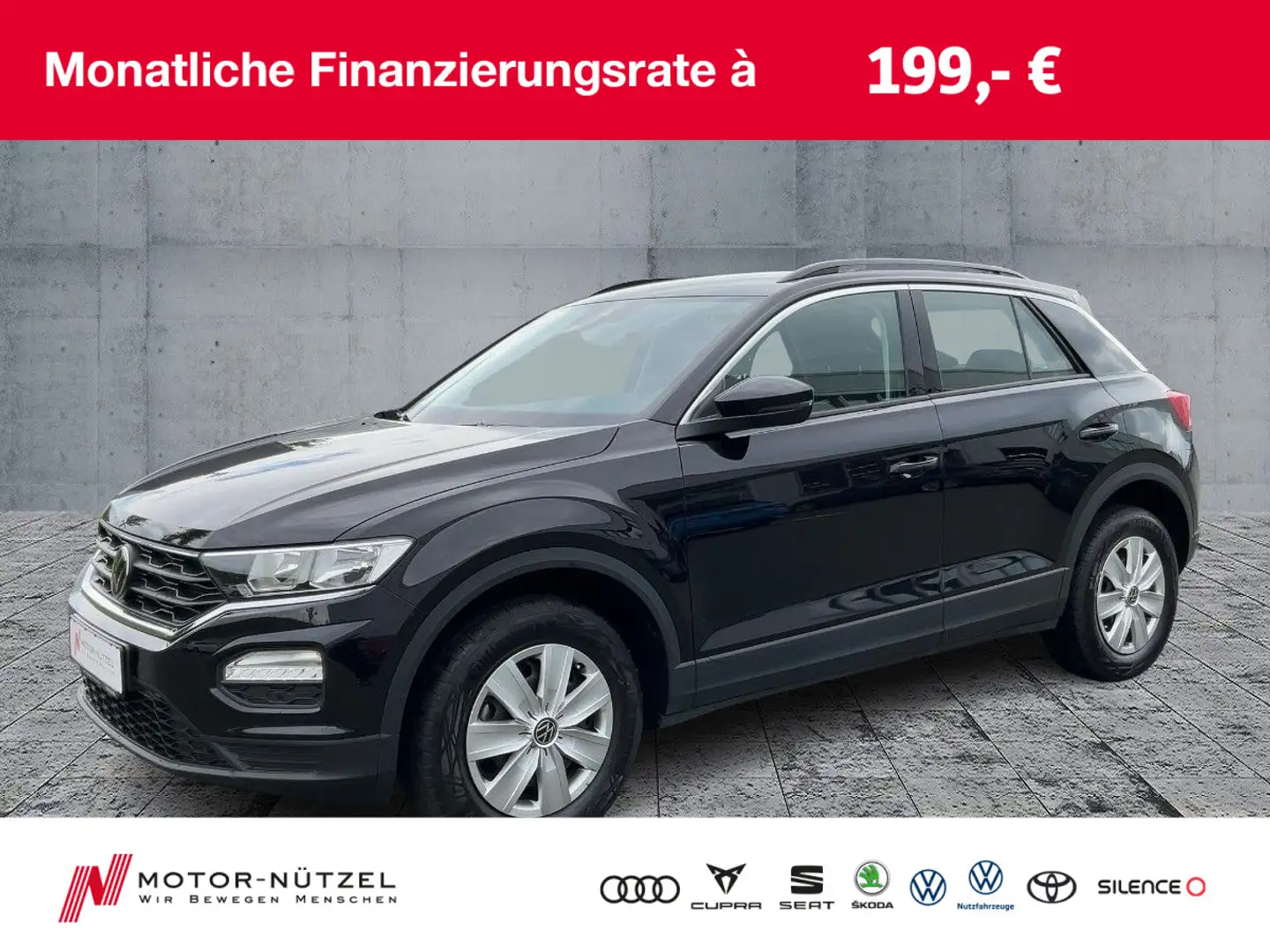 Volkswagen T-Roc 1.0 TSI SHZ+2xPDC+DAB+MFA+KLIMA+BT Schwarz - 1