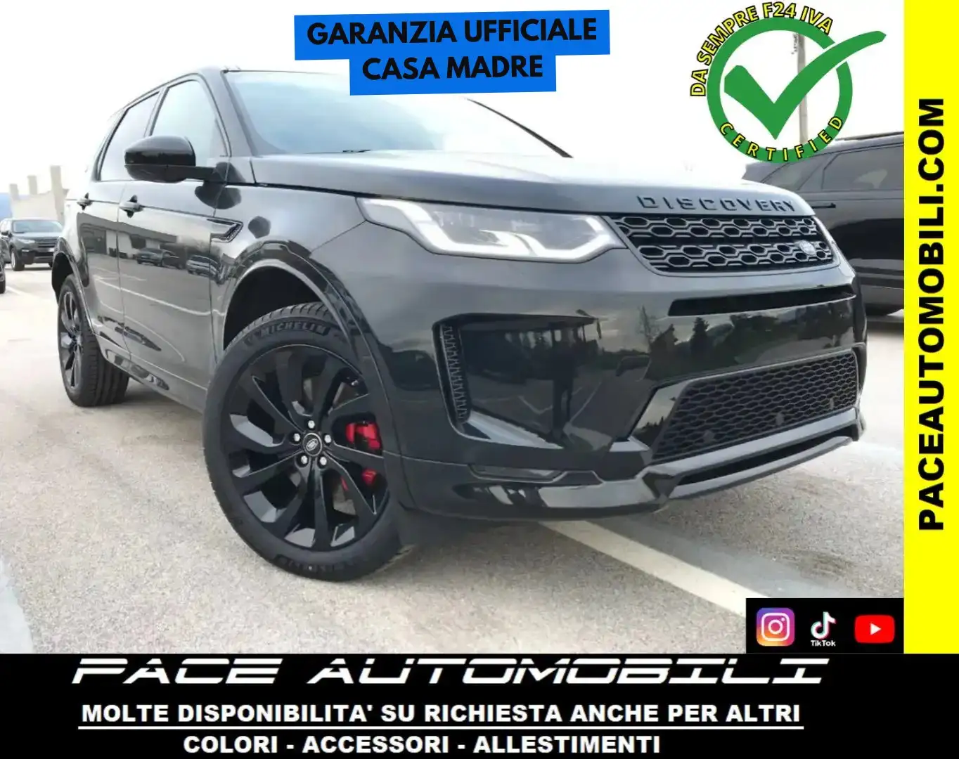 Land Rover Discovery Sport D165 HSE AWD R-DYNAMIC RDYNAMIC TETTO 20" BLACK Nero - 1