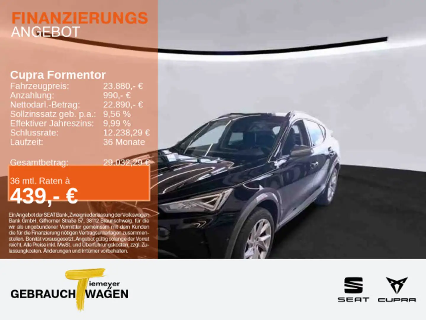 CUPRA Formentor 1.5 TSI DSG PARKLENK FULL-LINK NAVI+ W Schwarz - 1