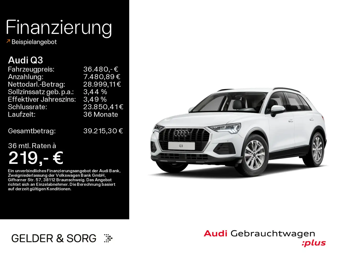 Audi Q3 35 TDI S tronic ACC*CarPlay*LED*Kamera*Sound* Weiß - 1