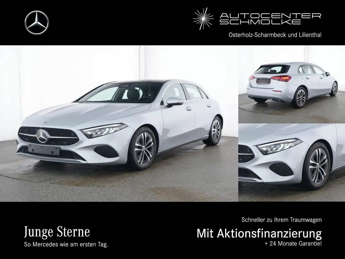 Mercedes-Benz A 200 A 200 Advanced+ PANO*AHK*RFK*AMBIENTE*LED*MBUX* Silber - 1