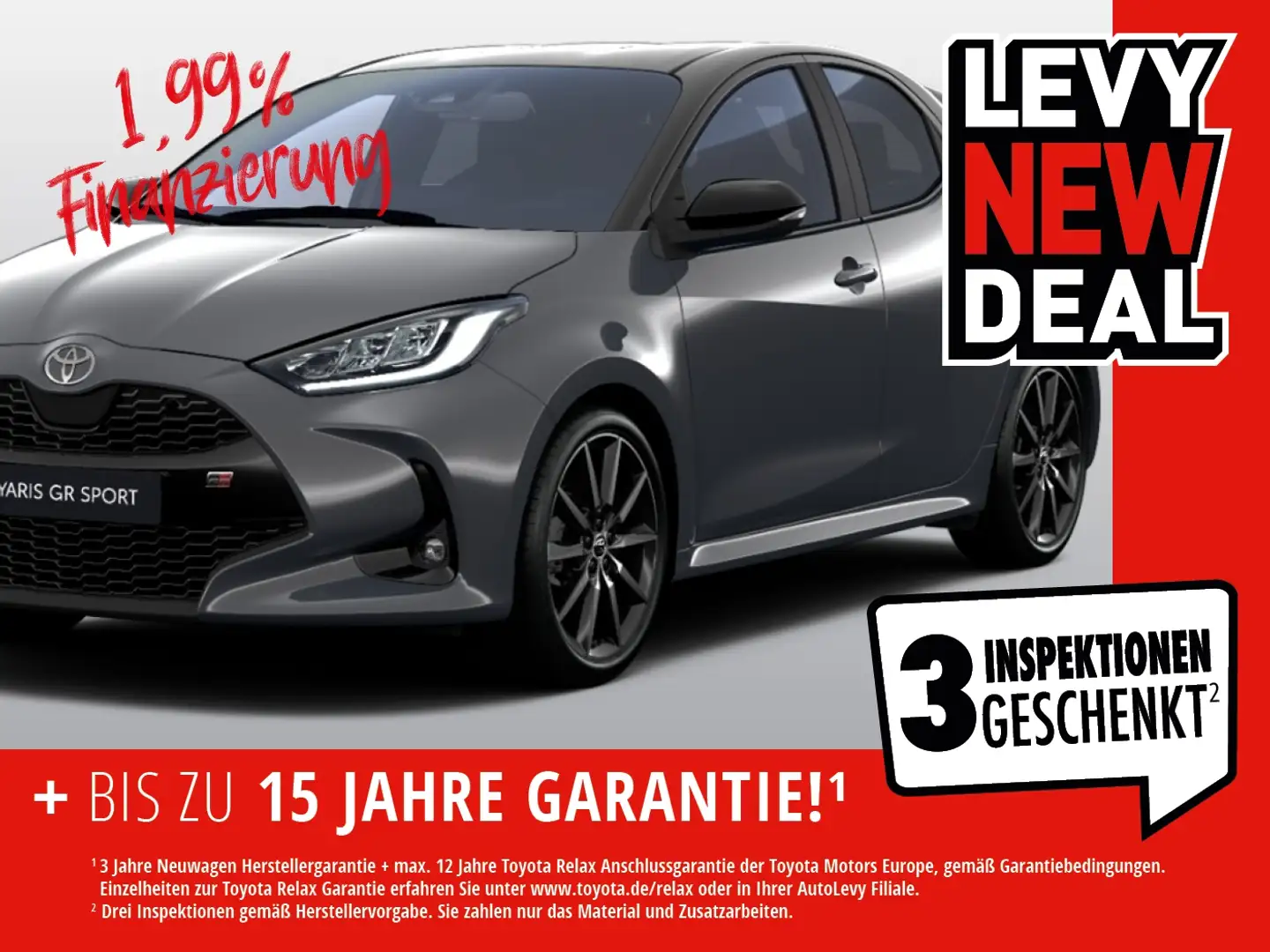 Toyota Yaris GR Sport +JBL+PDC+R Kamera+Navi+1,99%! Grau - 1