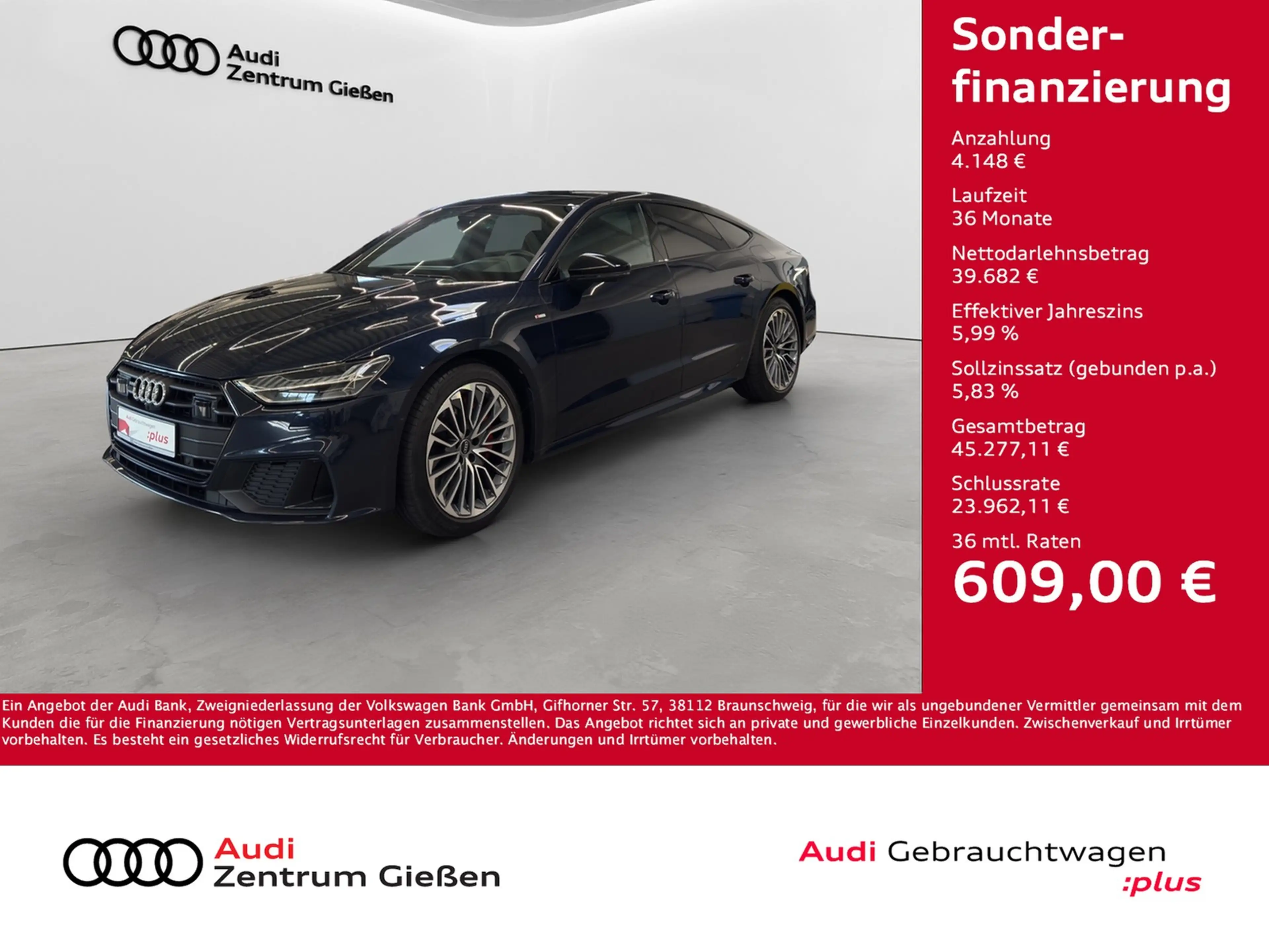 Audi A7 Sportback 55 TFSI e quattro Black AHK B&O HuD P... — photo 2