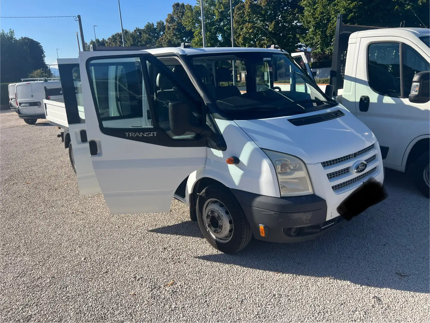 Ford Transit Doppia Cabina Con Cassone Fisso 7 Post MOT. NUOVO Bianco - 2